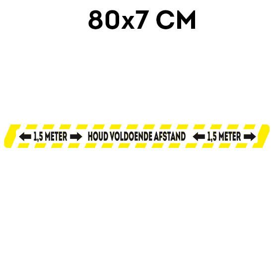 017 sticker 1,5 metervloersticker 80x7 cm Rood of Geel