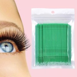 Wimper Micro Brush - Micro Lash Brush - Wimper Extentions Brush - Zakje 100st - Groen