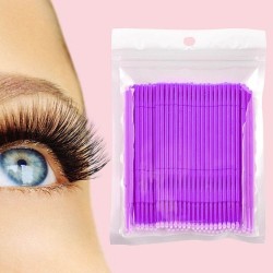 Wimper Micro Brush - Micro Lash Brush - Wimper Extentions Brush - Zakje 100st - Paars Wimper Micro Brush - Micro Lash Brush - Wimper Extentions Brush - Zakje 100st - Paars